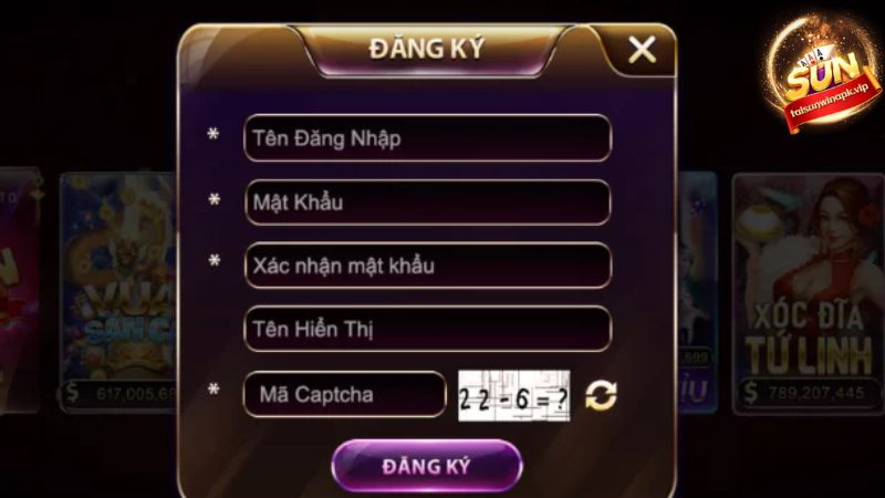 Chỉ cần điền full thông tin vào biểu mẫu như hình là game thủ có ngay tài khoản trải nghiệm