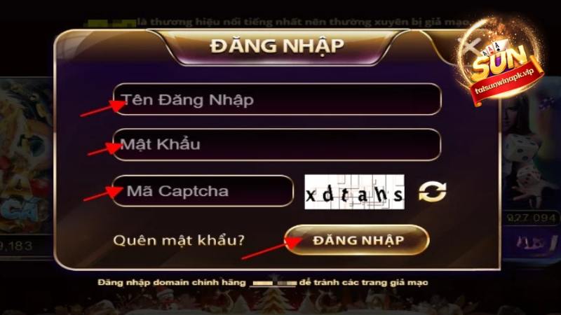 Hướng dẫn các bước đăng nhập cổng game qua app