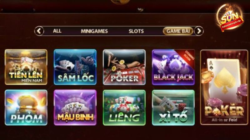 Sảnh game bài của chúng tôi mang đến trải nghiệm giải trí tiện lợi tối đa